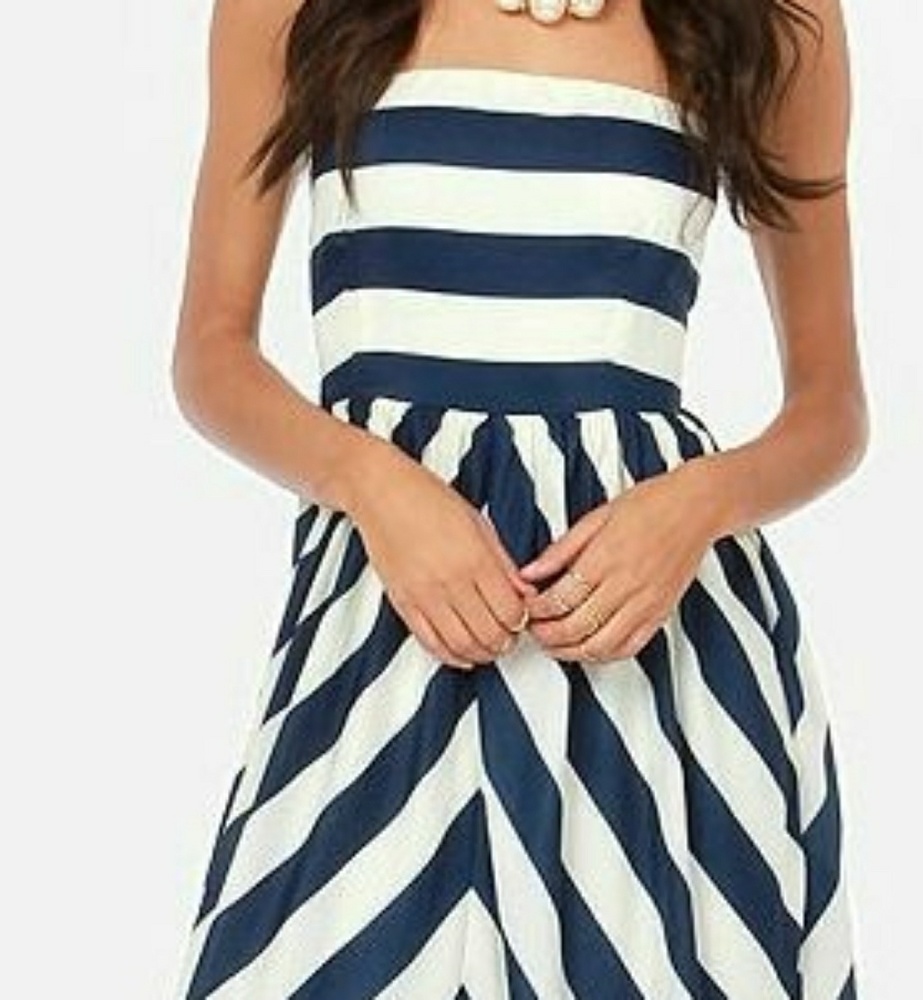 Stripes Empire Maxi Dress